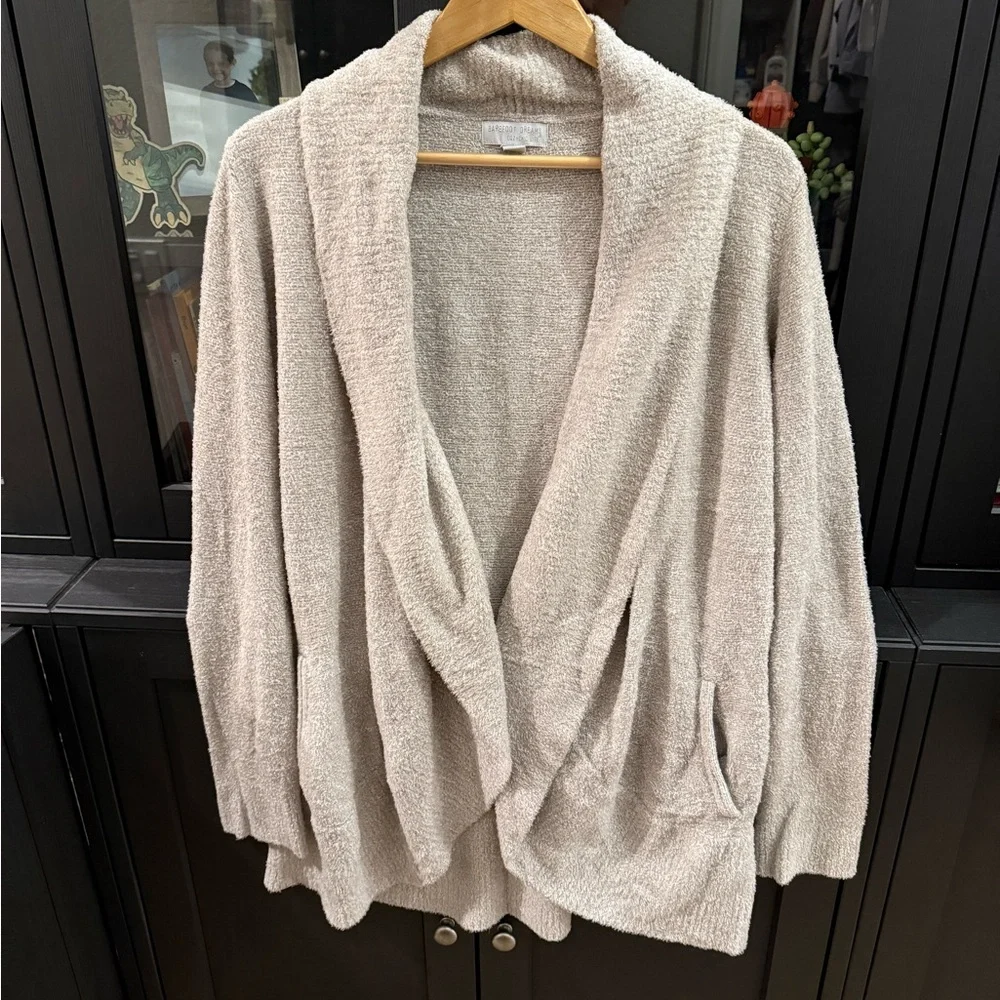 Barefoot Dreams Women's CozyChic Lite Circle Cardigan in Pewter NWOT - Picture 2 of 3